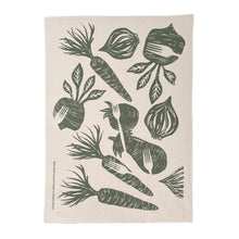 Load image into Gallery viewer, Tea Towel Cotton Farm To Table in Olive and Soycap 16 in x 22 in