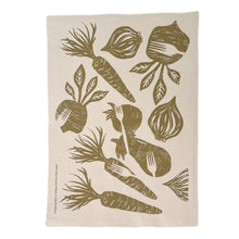 Load image into Gallery viewer, Tea Towel Cotton Farm To Table in Olive and Soycap 16 in x 22 in