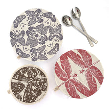 Load image into Gallery viewer, Halo Dish and Bowl Cover Large Set of 3 Butterflies & Dragonflies | Nicole Peach