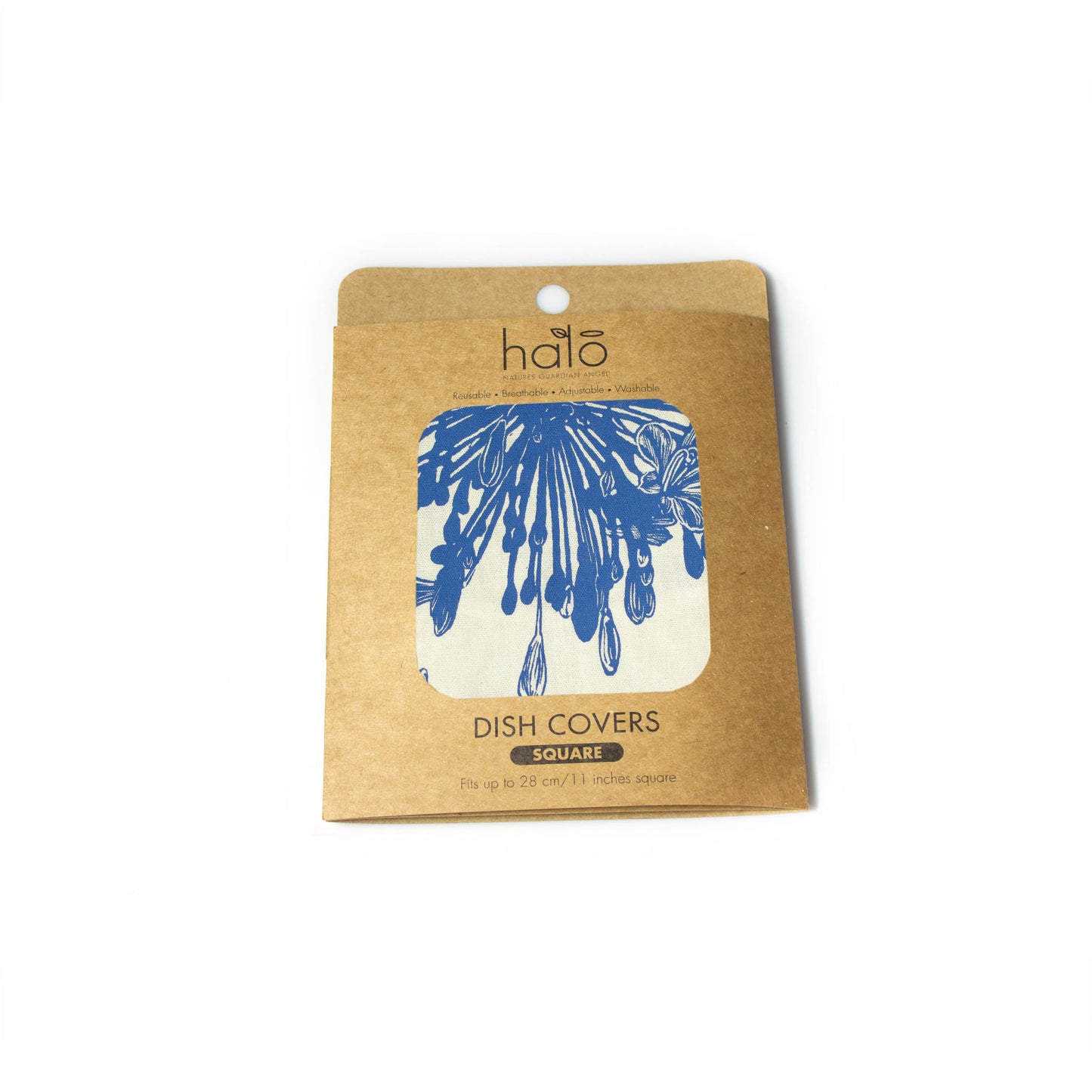Square Reusable Dish Cover | African Flowers | Lapis