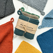 Load image into Gallery viewer, Multi-cloth 3 pack hand knitted cloths colour coded for purpose