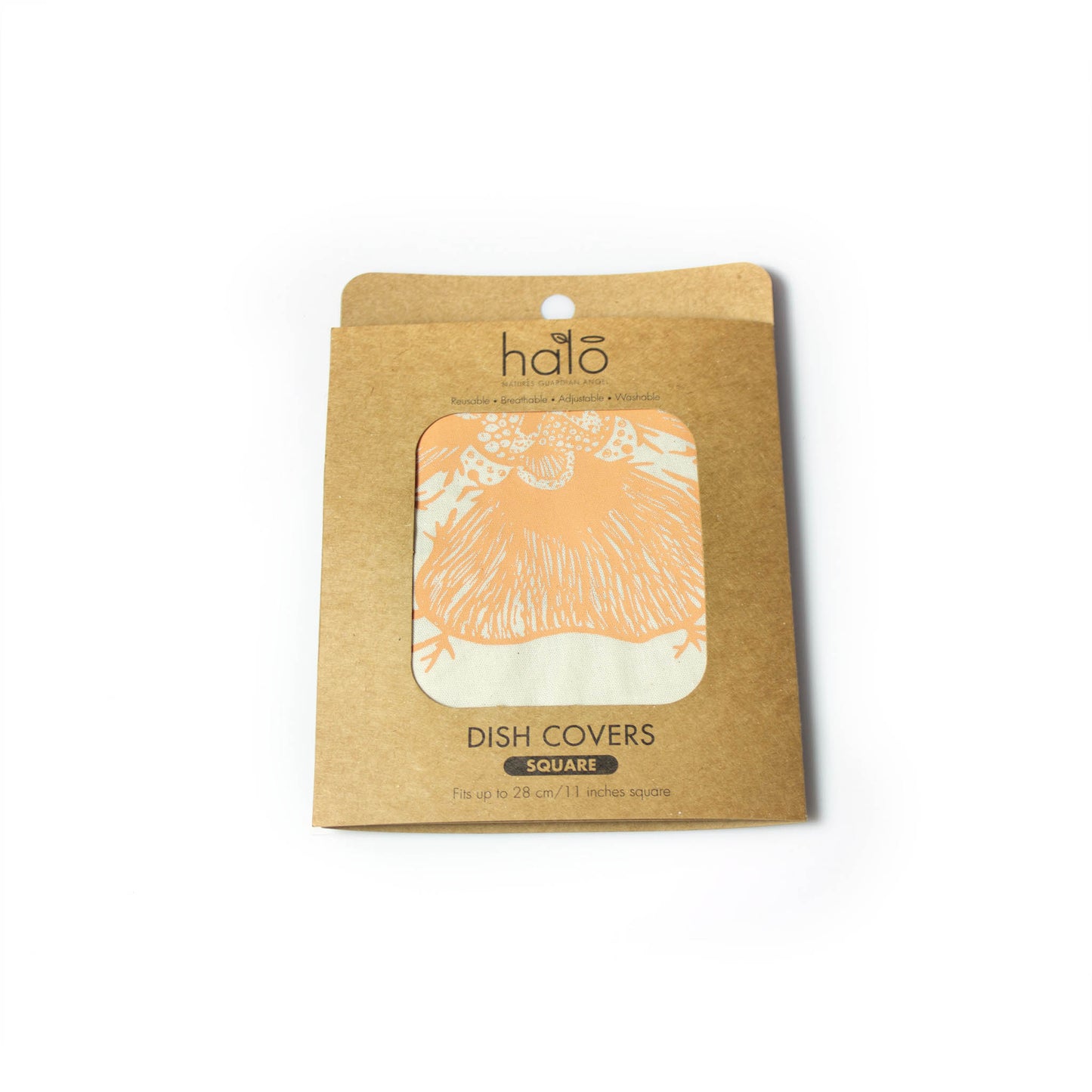Square Reusable Dish Cover | Starfish | Peach