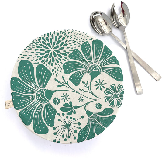 Large Reusable Dish Cover | Retrobloom | Bottle Green