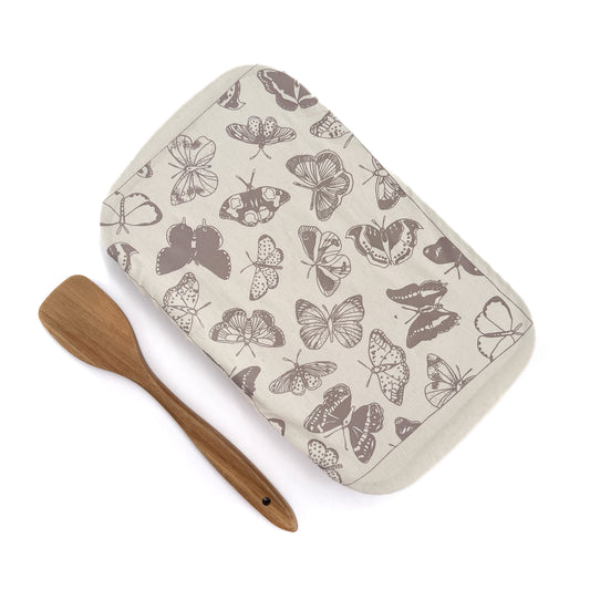Rectangle Reusable Dish Cover | Butterflies & Dragonflies | Stone Grey