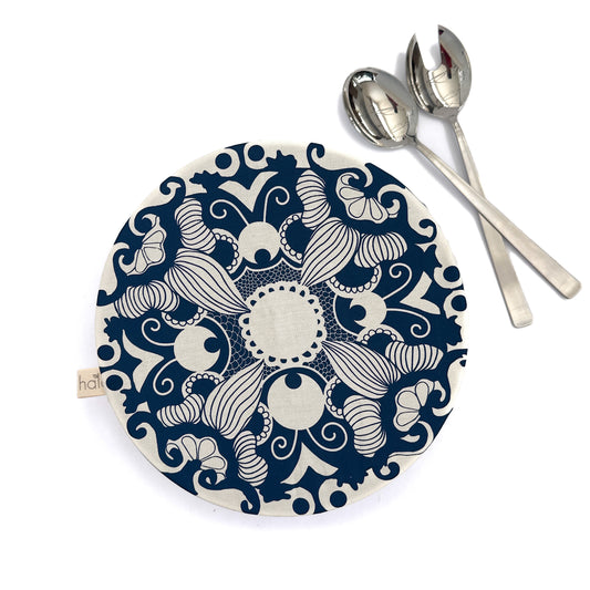 Large Reusable Dish Cover | Paradise | Denim