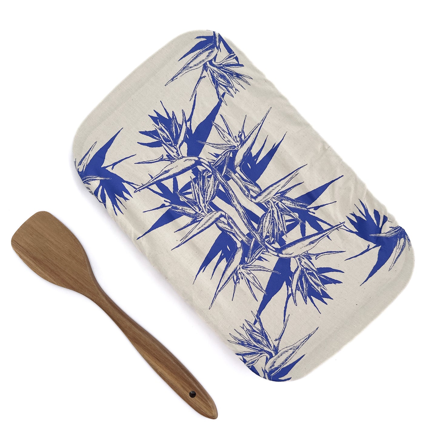 Rectangle Reusable Dish Cover | African Flowers | Midnight Blue