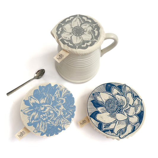 Reusable Dish Cover Set of 3 | Small Sizes | African Flowers