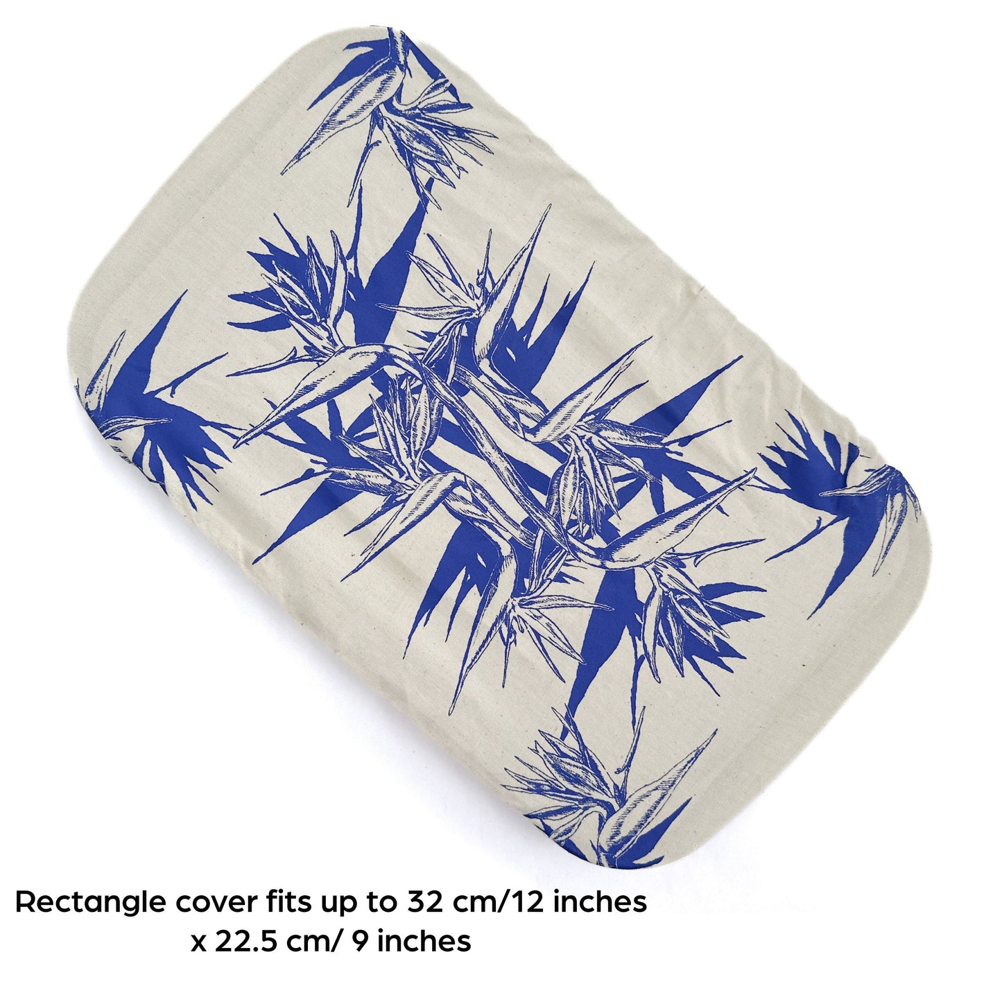 Rectangle Reusable Dish Cover | African Flowers | Midnight Blue