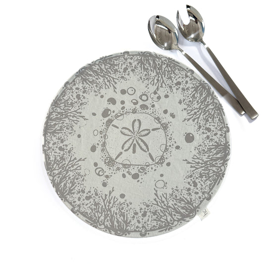 Extra Large Reusable Dish Cover | Beach House | Fossil Grey