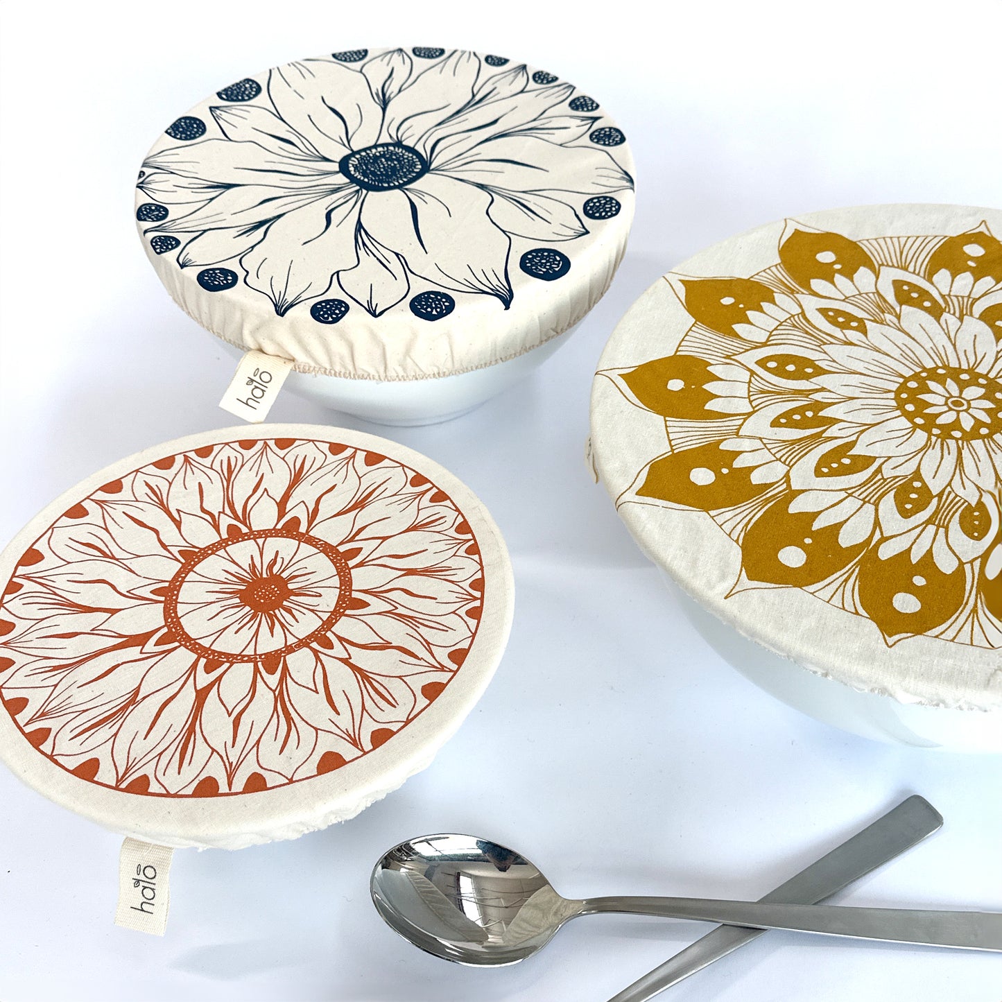 Reusable Dish Cover Set of 3 | Edible Flowers