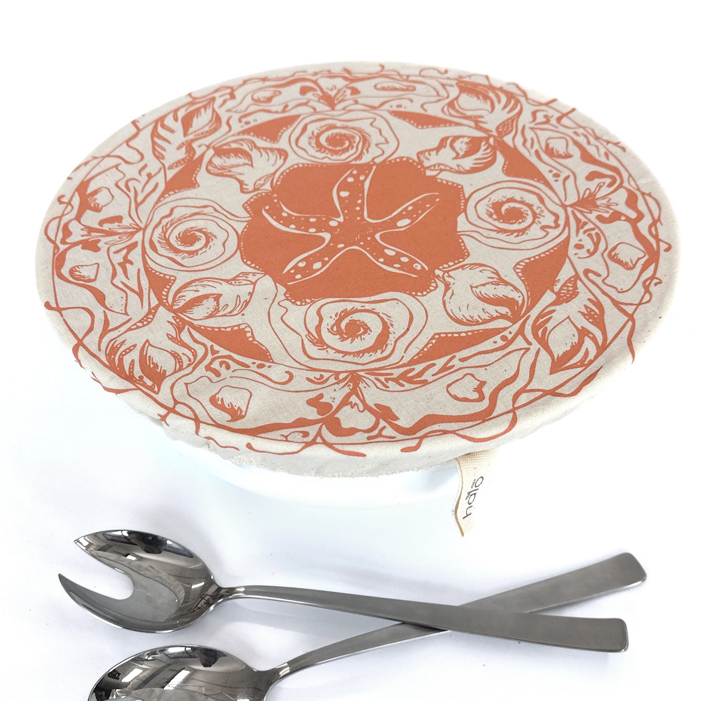 Extra Large Reusable Dish Cover | Starfish | Peach