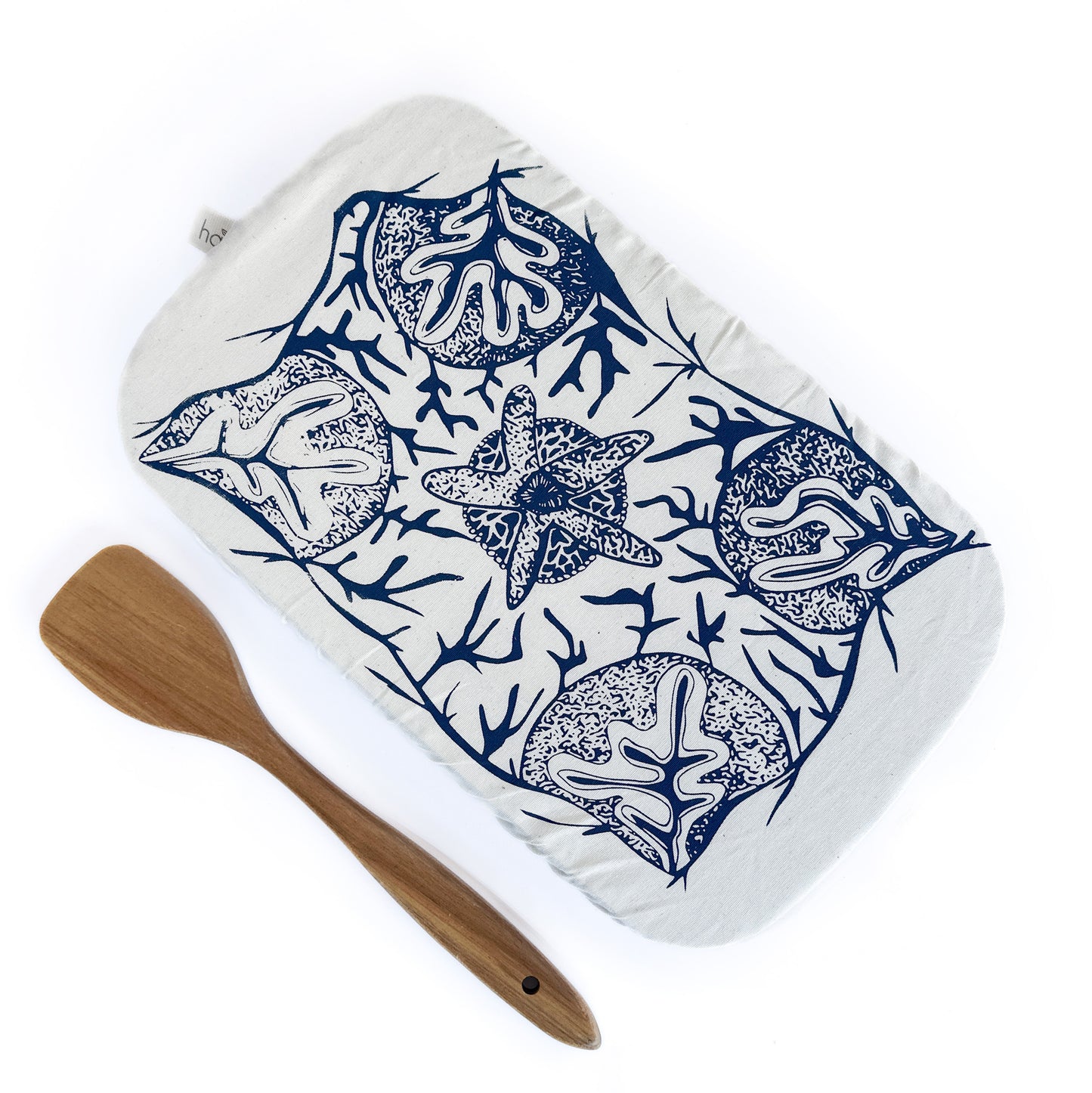 Rectangle Reusable Dish Cover | Starfish | Denim Blue