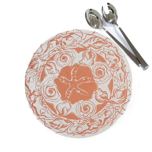 Extra Large Reusable Dish Cover | Starfish | Peach