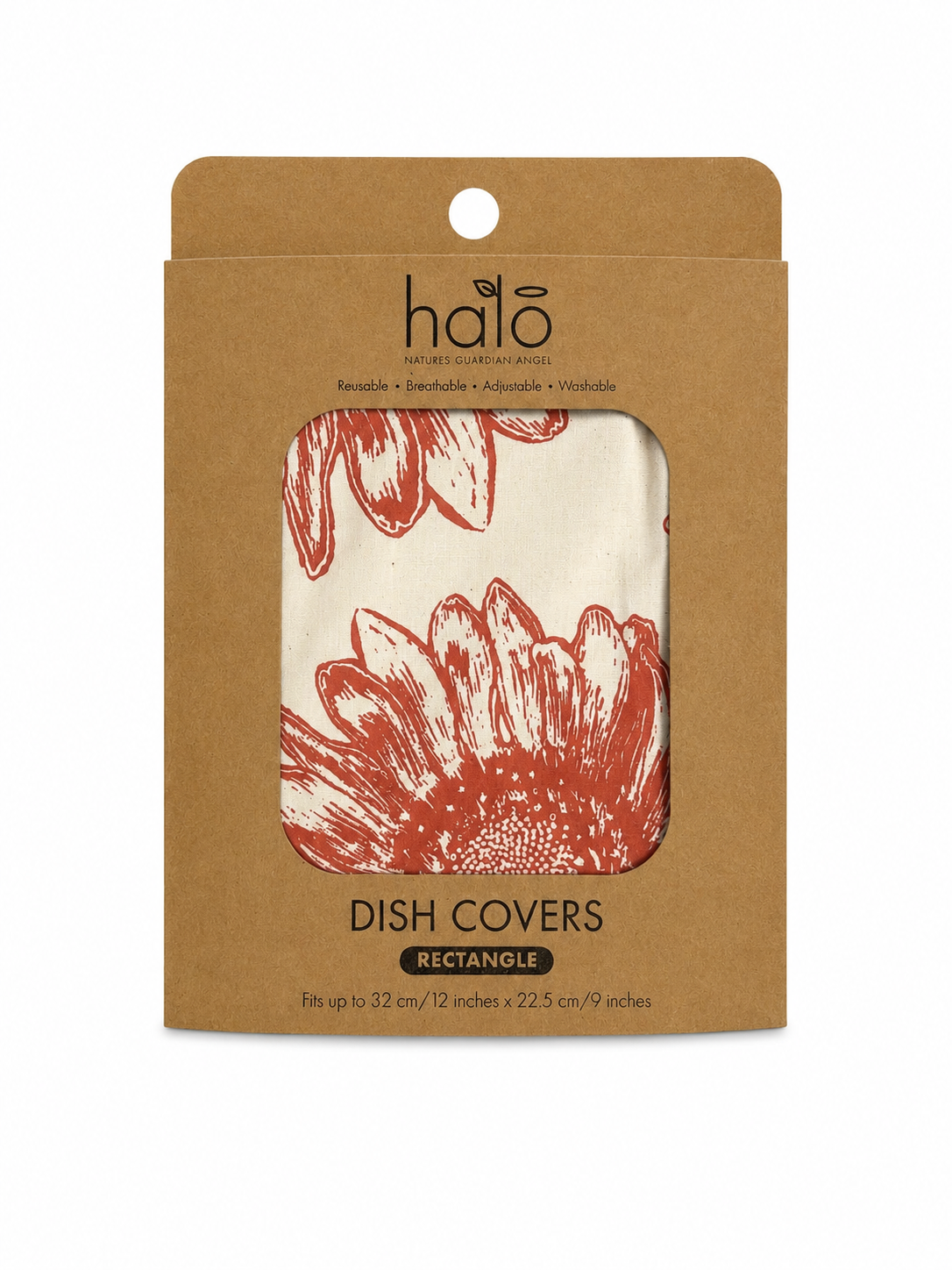 Rectangle Reusable Dish Cover | African Flower | Dusty Clay