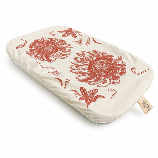 Rectangle Reusable Dish Cover | African Flower | Dusty Clay