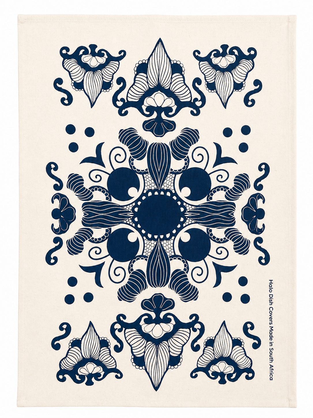 Cotton Tea Towel | Paradise Blues | Denim Blue & Drift Blue