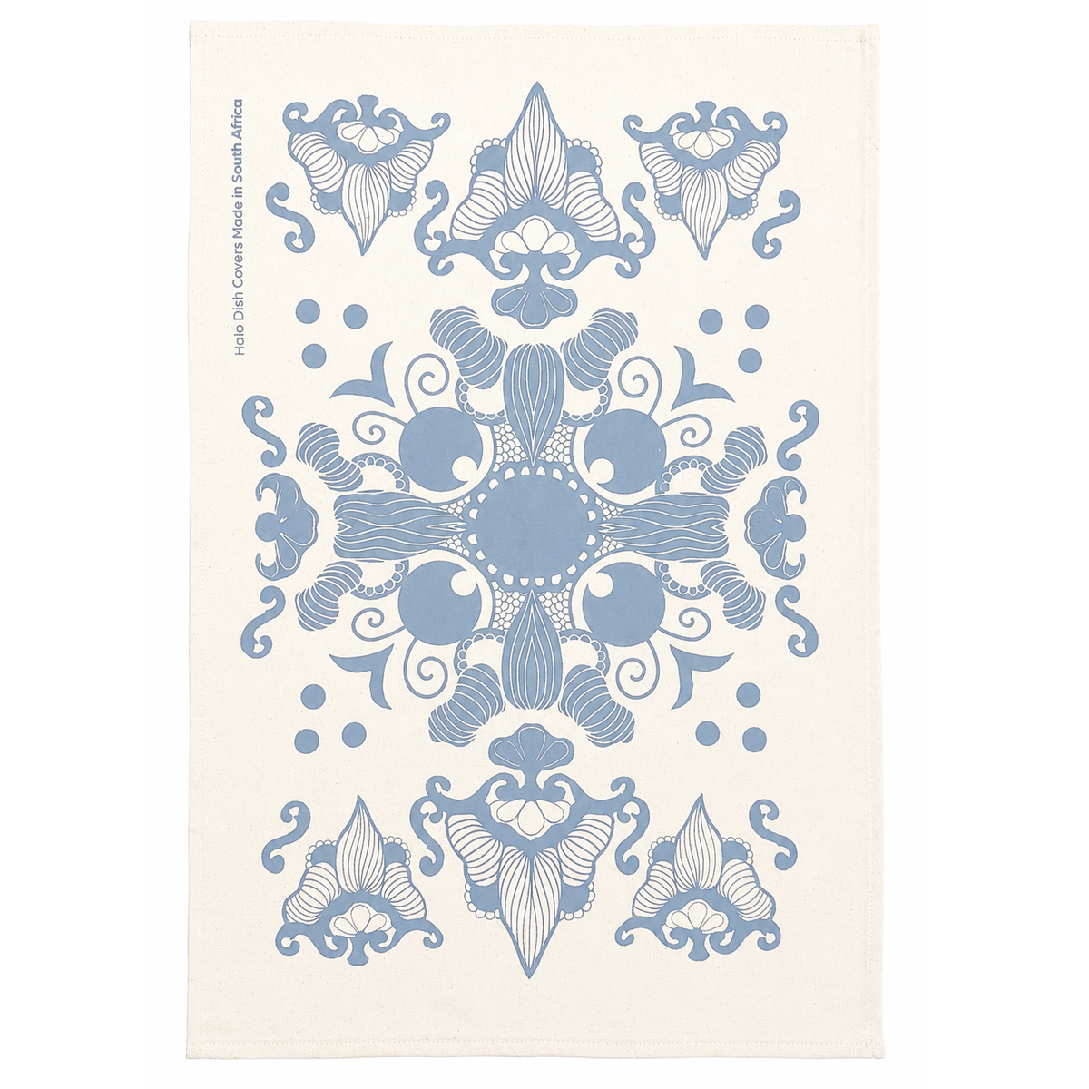 Cotton Tea Towel | Paradise Blues | Denim Blue & Drift Blue