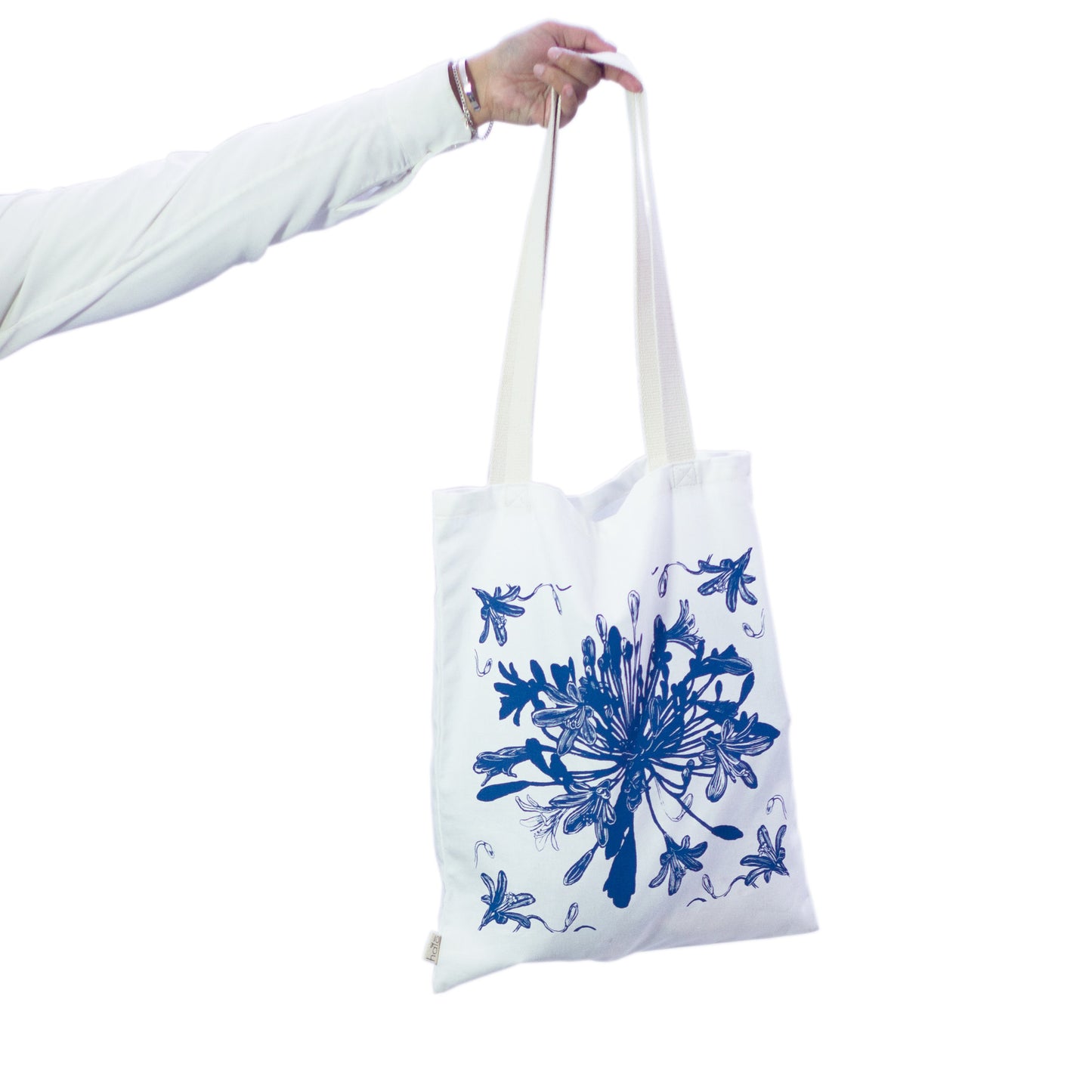 Halo Shopper | African Flowers | Blue & White