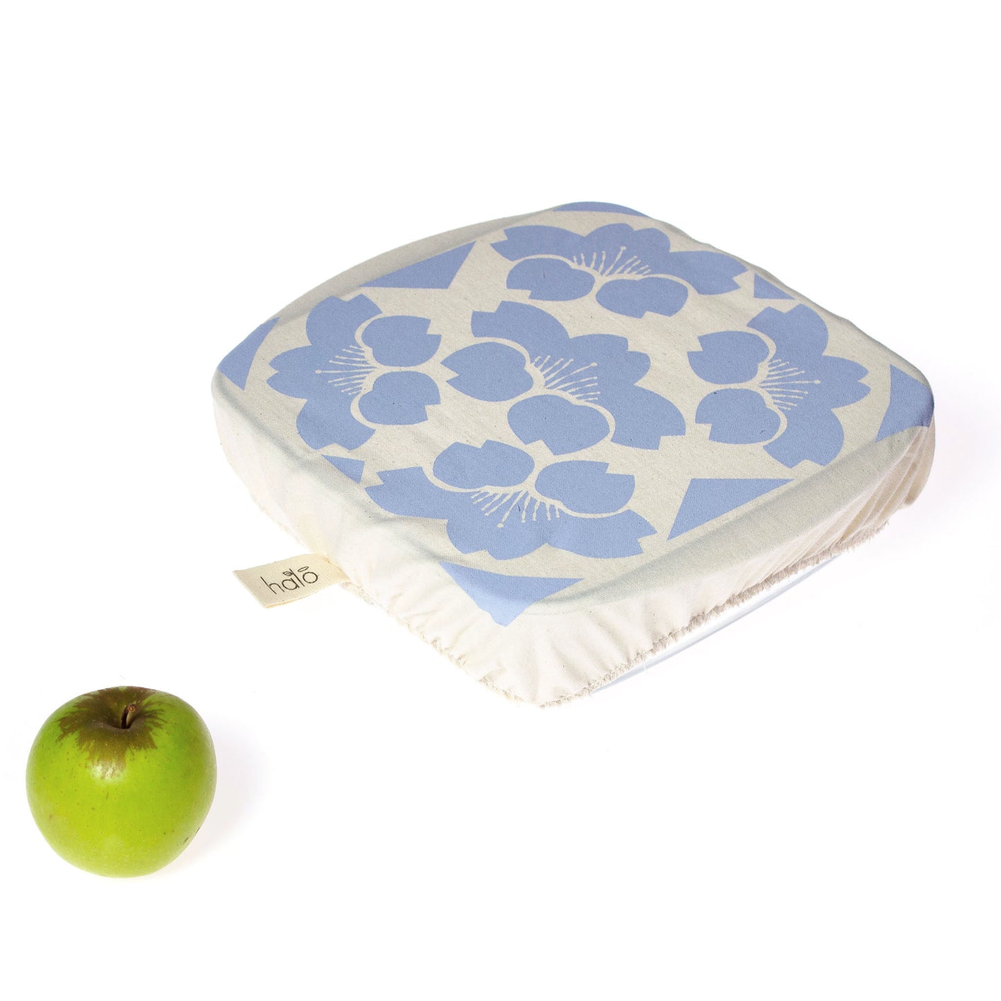 Square Reusable Dish Cover | Edible Flowers | Blue Violet