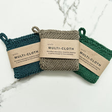 Load image into Gallery viewer, Multi-cloth 3 pack hand knitted cloths colour coded for purpose
