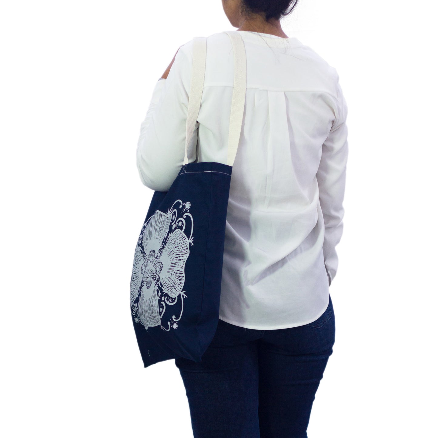 Halo Shopper | Starfish | White & Blue