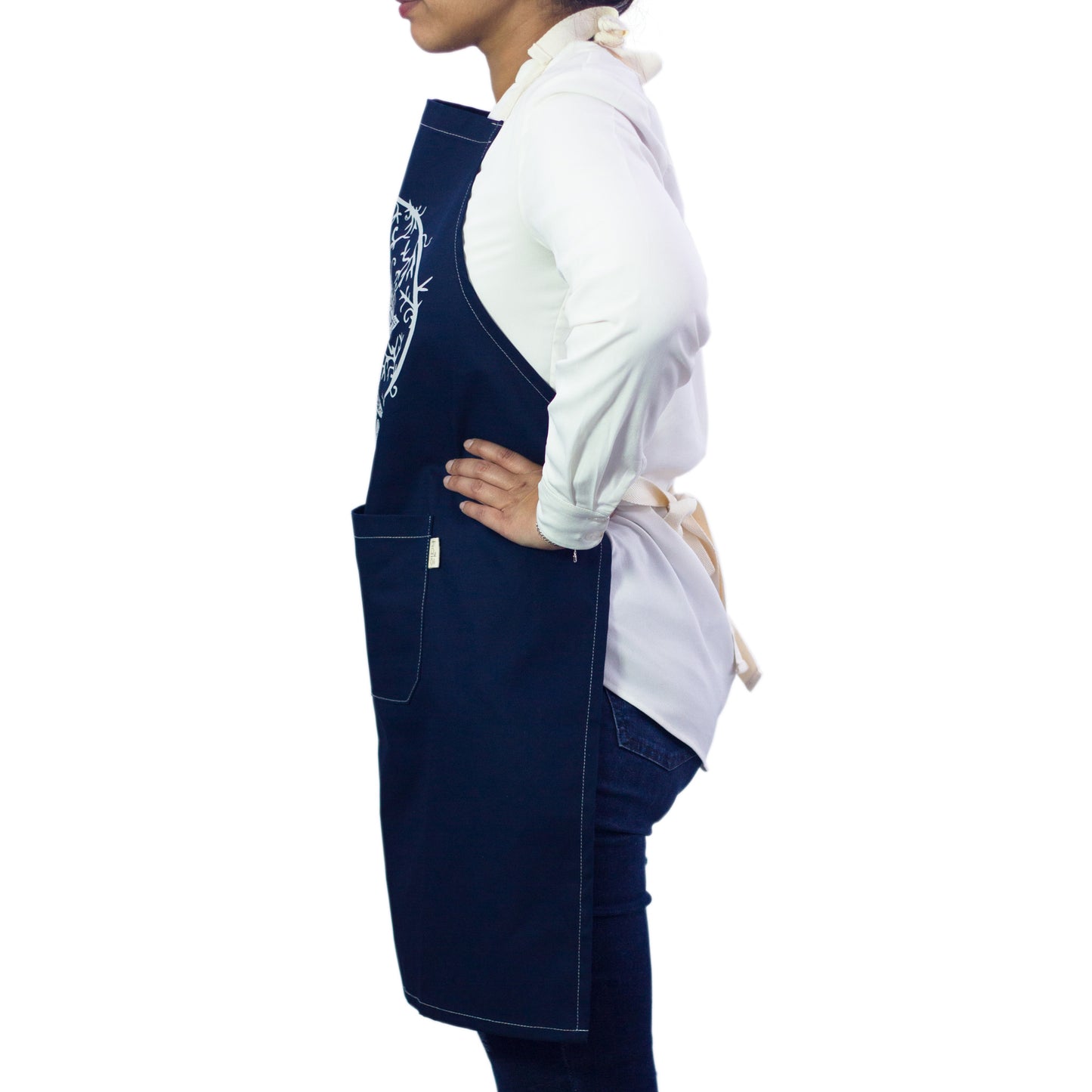 Halo Apron | Starfish | White & Blue
