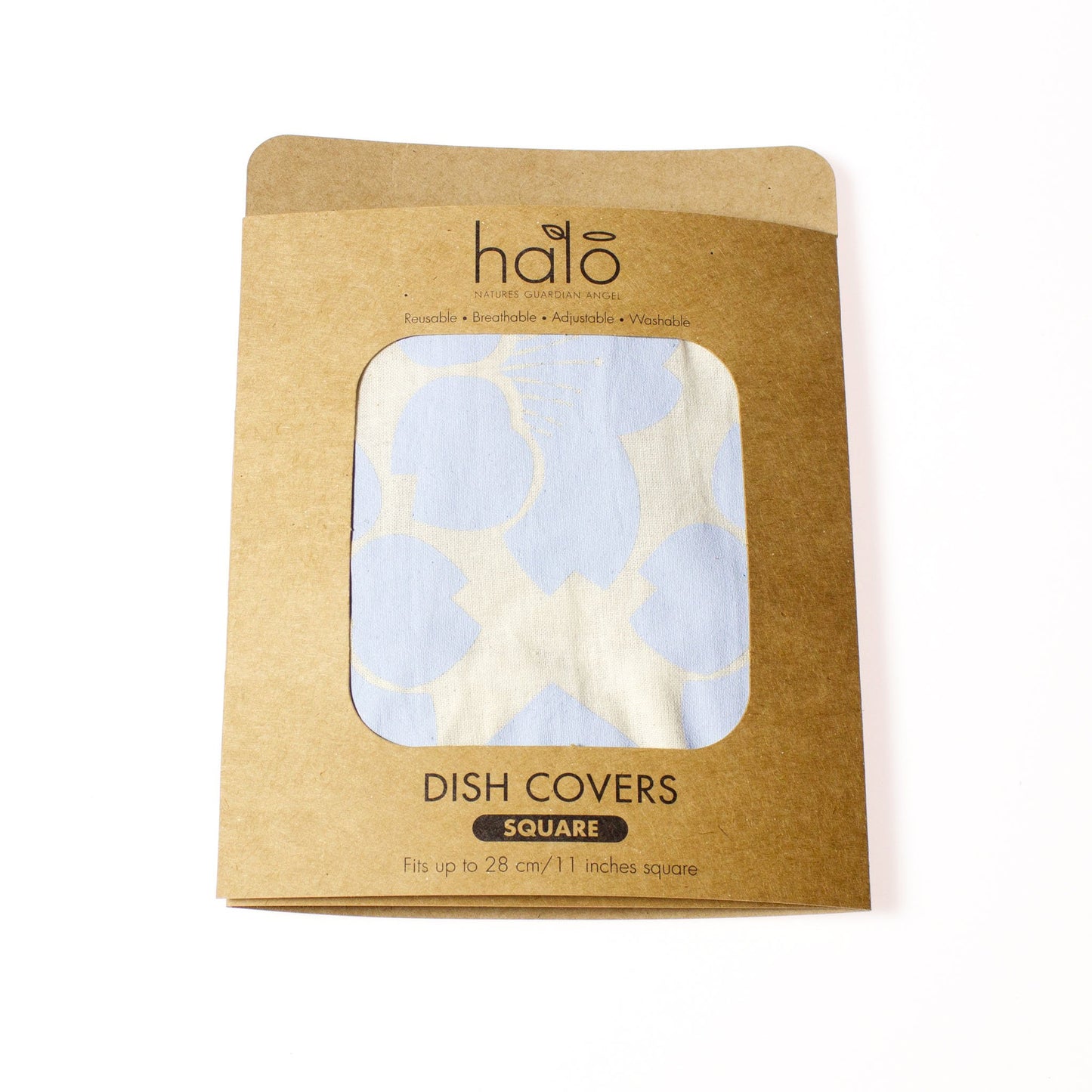 Square Reusable Dish Cover | Edible Flowers | Blue Violet