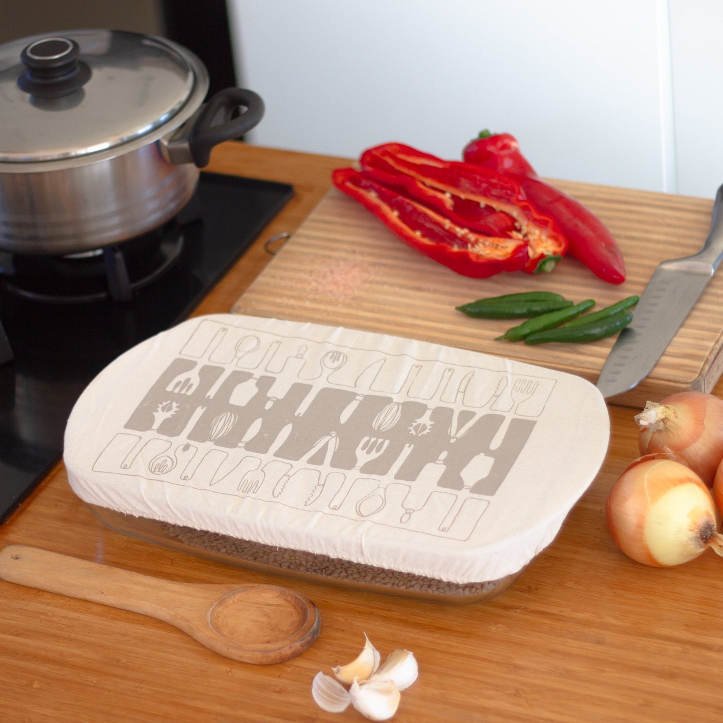 Rectangle Reusable Dish Cover | Utensils | Fossil Grey