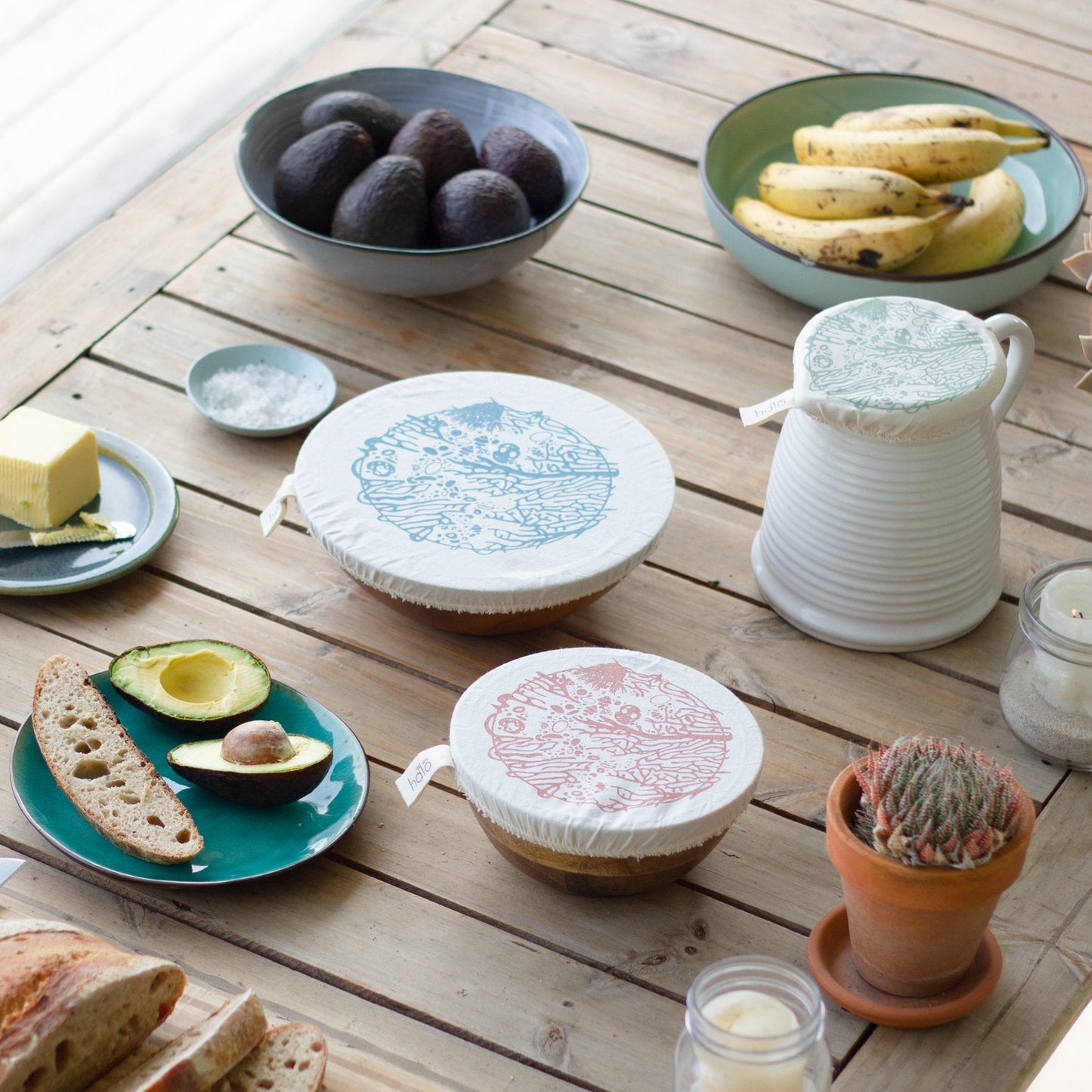 Reusable Dish Cover Set of 3 | Small Sizes | Beach House